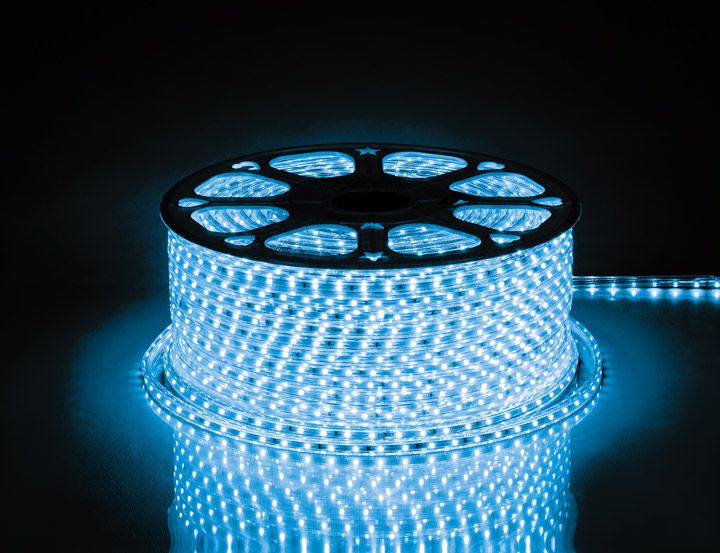 Cветодиодная LED лента Feron LS704, 60SMD(2835)/м 4.4Вт/м 100м 220V IP65, синий FERON LS704