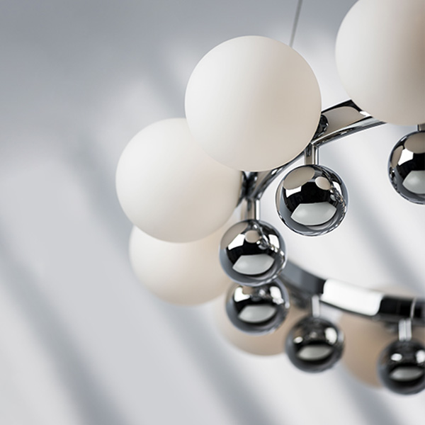 801124 Люстра SFERETTA 12х40W G9 ХРОМ/БЕЛЫЙ