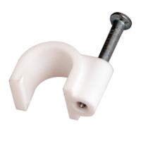 Крепеж кабеля круглый 8 мм, белый (упак. 50 шт)  REXANT