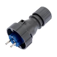 Вилка прямая влагозащищенная 2P+РE, 16 А, IP68 REXANT