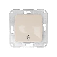 DEA Выключатель (переключатель) 1кл прох. с/у 10А мех. бежевый KRANZ