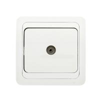 Лондон Розетка TV 1-мест. бел. 75Ом 5-862МГц  EKF PROxima