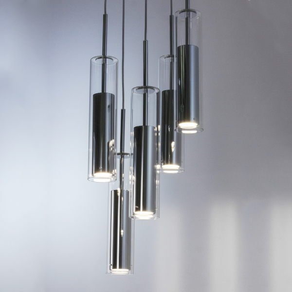 756054 Люстра CILINO 5х40W GU10 CHROME