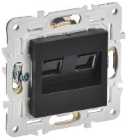 SKANDY Розетка компьютерная двойная RJ45 кат.6 SK-K04Bl черный IEK