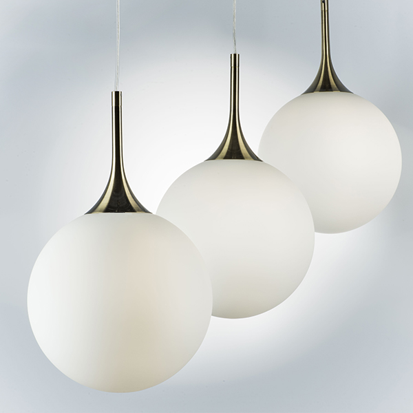 813031 Подвес GLOBO 1х40W E14 electroplating bronze/white