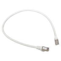 Патч-корд TERACOM CS Cat.6A экранированный S/FTP оболочка LSZH белый (0,5м)