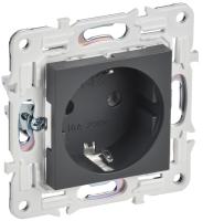 SKANDY Розетка с заземлением без защитных шторок 16А SK-R05T титан IEK