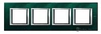 BT Axolute Малахит Рамка 2+2+2+2 мод прямоугольная (надпись горизонтально)