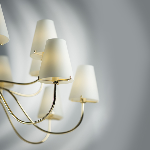 758162 Люстра подв. DIAFANO 16х40W G9 ЗОЛОТО/БЕЛЫЙ