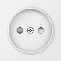 Накладка для розетки без заземления, со шторками 16A 250 В~, матовый белый, серия A07