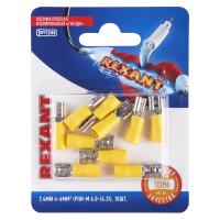 Клемма плоская изолированная РПи-м 6.0-(6.3)/РпИм 5,5-6-0,5 гнездо 6.6 мм, 4-6 мм², в упак. 10 шт. REXANT