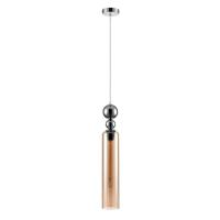 8065/1A MODERNI LN25 298 хром/амбер, металл/стекло Подвесной светильник E27 1*60W 220V LORENZO