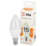 LED B35-15W-827-E14  Лампа светодиодная ЭРА STD LED B35-15W-827-E14 15Вт свеча теплый белый свет Е14