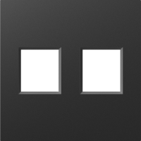 Накладка 2-я для розеток RJ45,TV,SAT, матовый карбон, серия A07