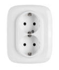 Legrand Valena ALLURE Бел Накладка розетки с/з 2-ной