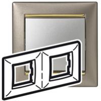 Legrand Valena Титан/Золото Рамка 2-ая горизонт.
