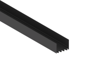 Накладной алюминиевый профиль, 50х35х2000. Цвет: Чёрный матовый, RAL9005,Серия:DN8ALE