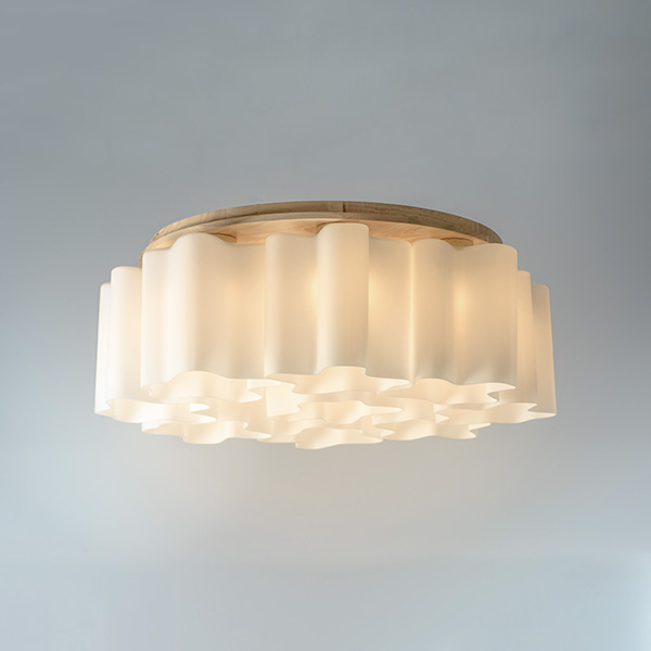 802095 Люстра NUBI LEGNO 9х40W E27 СВЕТЛОЕ ДЕРЕВО/БЕЛЫЙ