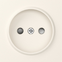 Накладка для розетки без заземления, со шторками 16A 250 В~, матовый кремовый, серия A07