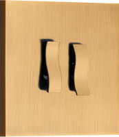 Переключатель на 2 тумблера, клавиша Wave, 10AX 250V, латунь, серия N96