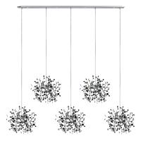 L5PL721134 Подвес пятерной линейный EXTRA 5x3x5W(led) G9  (721134 - 5 + 572164 -1) ХРОМ