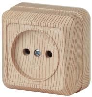 2-201-11 Intro Розетка 2P, 16А-250В, IP20, ОУ, Quadro, сосна (10/200/3600)
