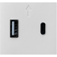Розетка usb+type C 2-ух модульная MEITON A4287C2
