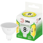 LED MR16-8W-830-GU5.3 GL  Лампа светодиодная ЭРА GREEN LINE LED MR16-8W-830-GU5.3 GL 8Вт софит теплый свет GU5.3