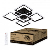 Светильник сд ELEGANT ARIS-B 90Вт 230В 3000-6500K 7000Лм 590х590х130мм c пультом ДУ черный IN HOME