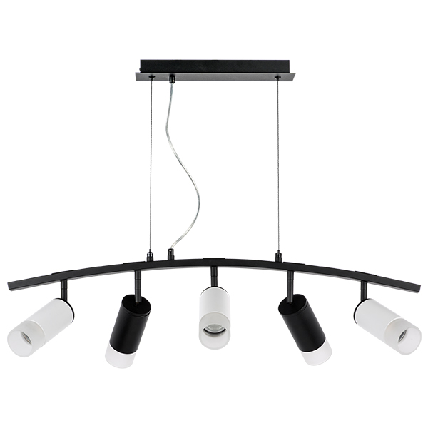 LR7353723631 Люстра RULLO 5х50W GU10 ЧЕРНЫЙ/БЕЛЫЙ (571735+214437-2+214436-3+202431-5)