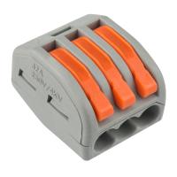 Универсальная клемма СМК 222-413, 3-проводная серая 0,08-2,5/4 мм² (20 шт./уп.) REXANT