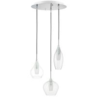 803051 Подвес PENTOLA 3х25W G9 ХРОМ/ПРОЗРАЧНЫЙ