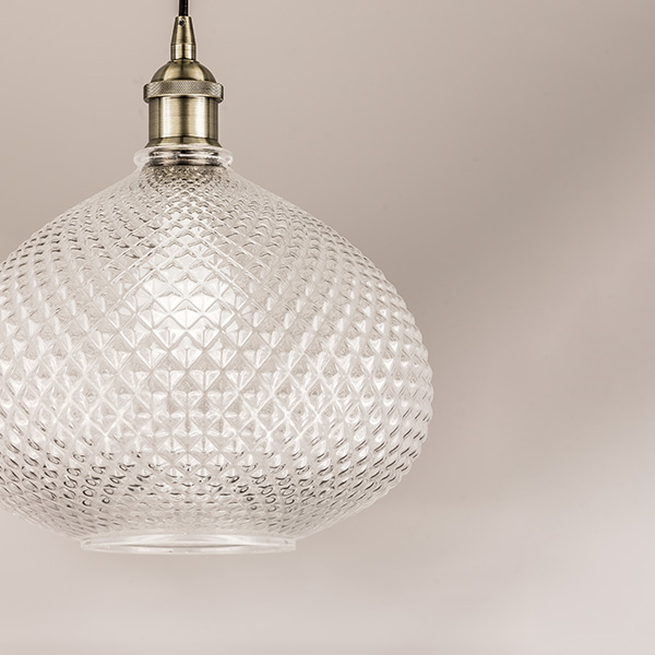 798031 Люстра GENNI 1х40W E27 ЛАТУНЬ/ПРОЗРАЧНЫЙ