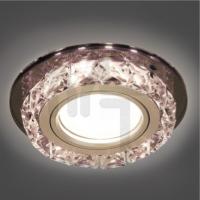 BL041 Светильник Gauss Backlight Кругл. Черный/Кристалл/Хром  Gu5.3  LED 2700K 1/40