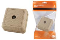 Розетка TВ простая (0-2400 Гц, "мама") открытой установки, IP20 сосна "Ладога" TDM