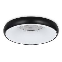 Светильник встраиваемый, GU10, D95xH35мм, IP20, белое основание, черный плафон, без лампы