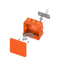 Коробка огнестойкая E45 100х100х50мм с клеммниками 4 полюса 0,5-4мм2 IP55 HF EKF