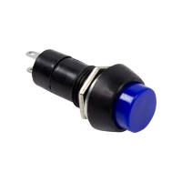 Выключатель-кнопка 250V 1 А (2с) OFF-(ON) Б/Фикс синяя (PBS-11В) REXANT