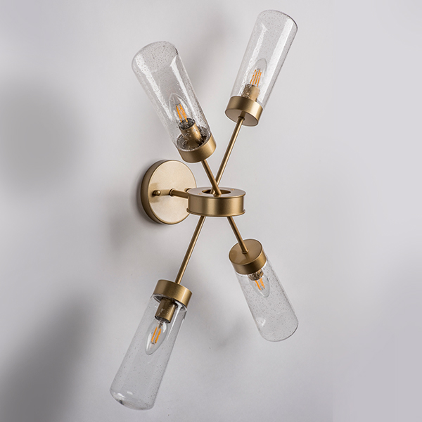 690643 Св-к настенно-потолочн CROTONE 4х40W E14 ШАМПАНЬ/ПРОЗРАЧНЫЙ