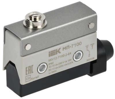 Микропереключатель концевой МП-7100 толкатель IP40 IEK