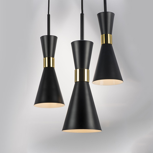 816017 Люстра DUMO 1х40W E14 ЧЕРНЫЙ МАТОВЫЙ/ЗОЛОТО