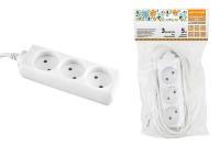 Удлинитель народный  УН3  3 гнезда, 5 метров, б/з, ШВВП 2х0,75 мм2  6А/250В