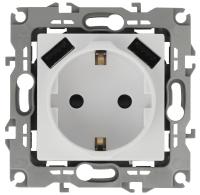 12-4109-01 ЭРА Розетка 2P+E 16A-250В, штор. с 2xUSB 5В-3А, Эра12, белый (10/100/2000)