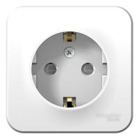 BLANCA О/У РОЗЕТКА с заземлением со шторками МЕТАЛ. ПЛ.16А, 250В, БЕЛЫЙ