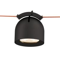 DK5540-BK Поворотный светильник для трека-ремня Belty, серия Spot, со светодиодом, D100*H107мм, 48V DC, 12W, RA90, 38°, 4000K, IP20, черный, алюминий