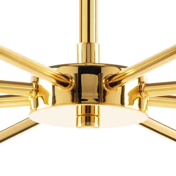 816087 Люстра DUMO 8х40W E14 ЧЕРНЫЙ МАТОВЫЙ/ЗОЛОТО