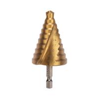 Сверло по металлу ступенчатое ТИТАН 9,0-36,0мм, 110мм, 65 HRC, Р6М5 TiN KRANZ