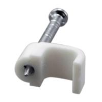 Крепеж кабеля плоский 6 х 4 мм, белый (упак. 50 шт)  REXANT