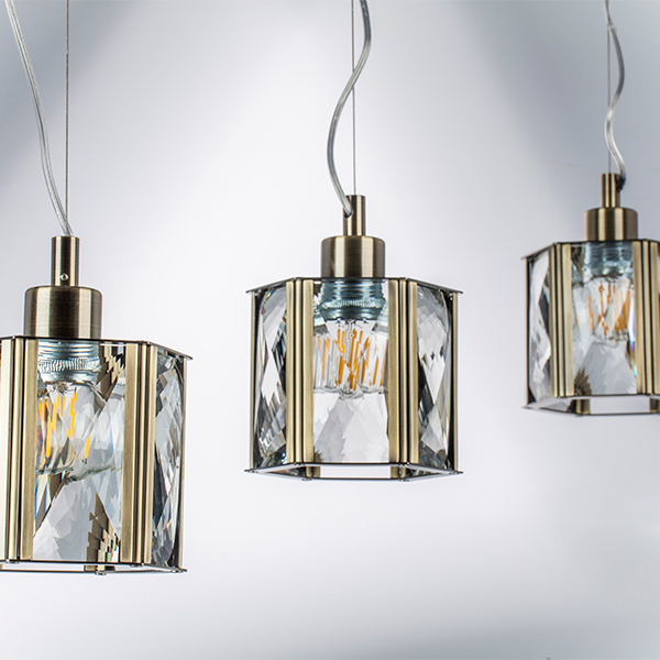 722013 Люстра LIMPIO 1х40W E27 БРОНЗА/ПРОЗРАЧНЫЙ