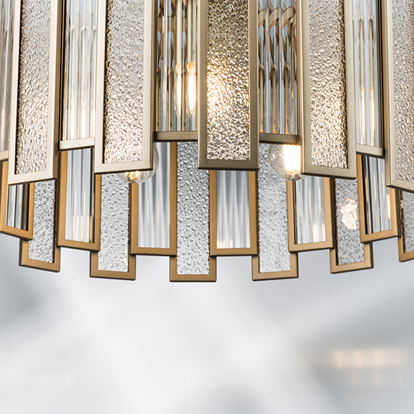 712052 Люстра AGAVE 5х40W E27 ШАМПАНЬ/ПРОЗРАЧНЫЙ